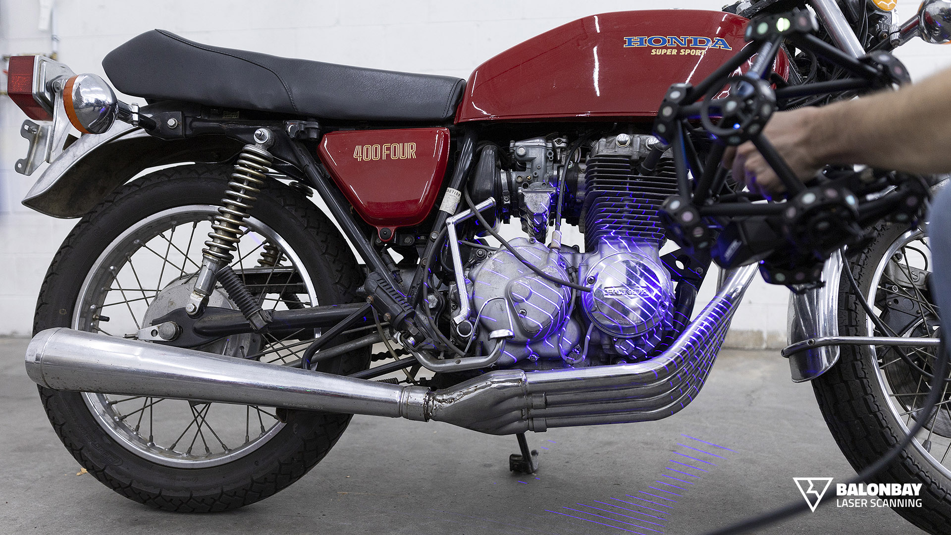 3D Laser Scanning Honda 400 Supersport Motorcycle