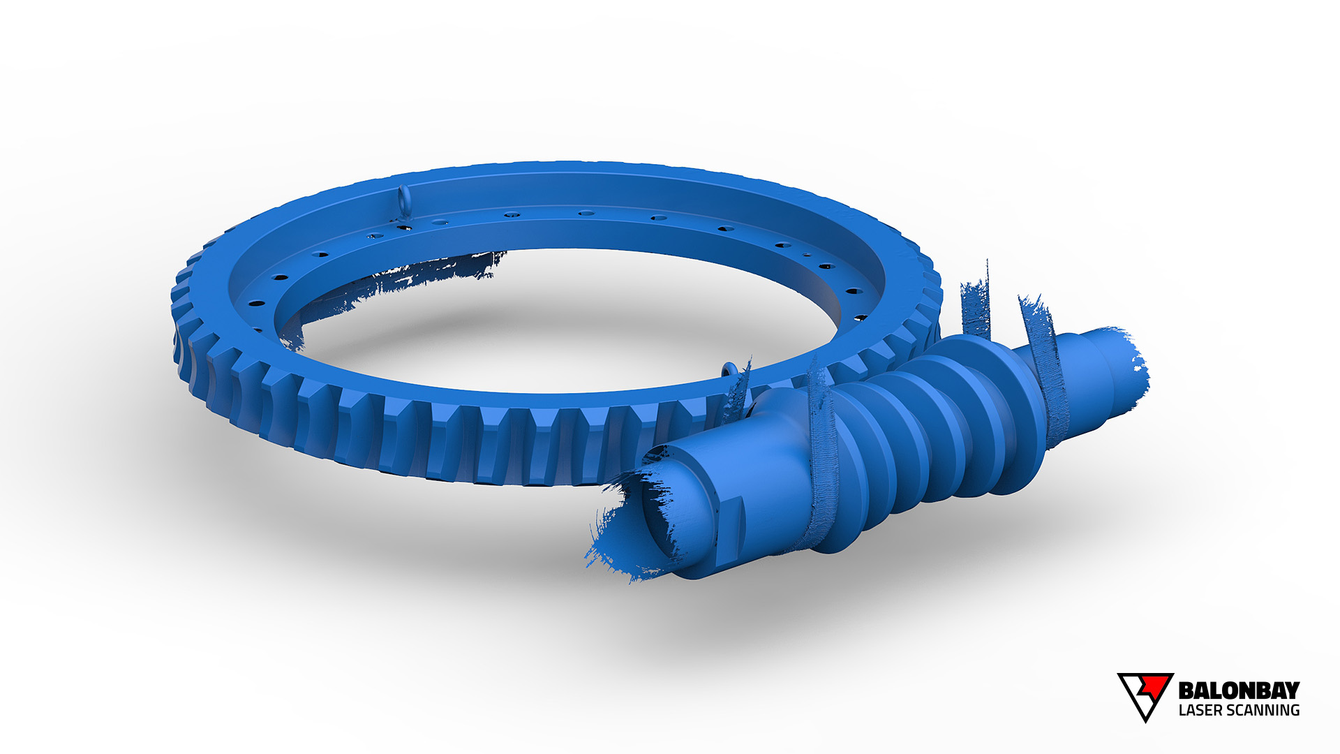 Laser Scanning Globoid Worm Gear Balonbay 3D Laser Scanning