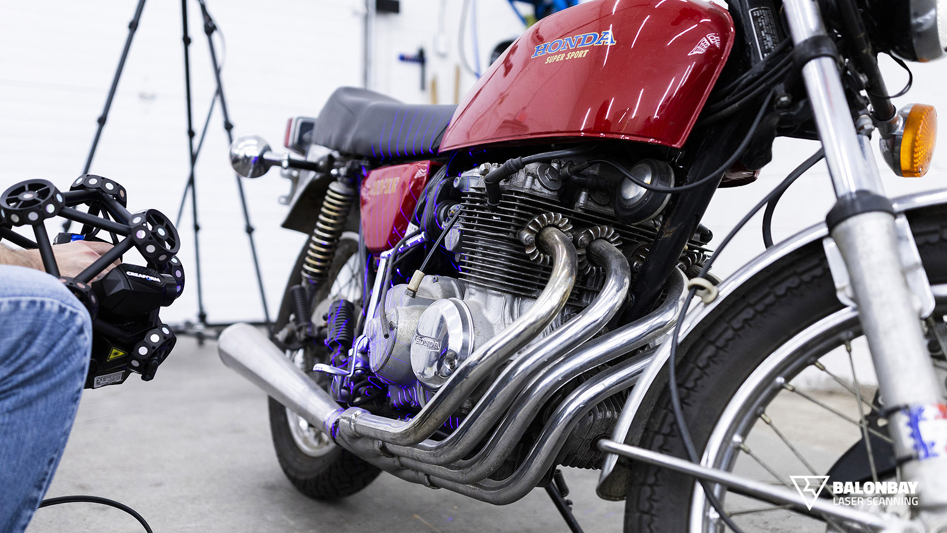 Balonbay 3D Laser Scanning 1975 Honda CB400F Super Sport Motorcycle